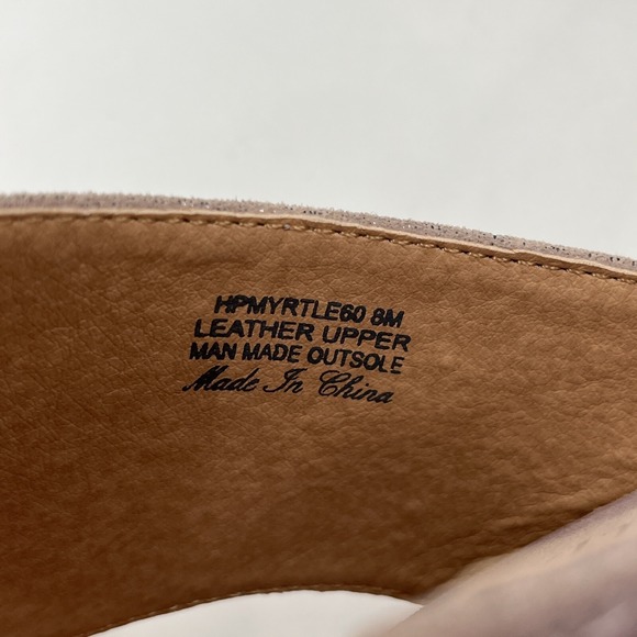 Donald Pliner Myrtle60 Mushroom Distressed Metallic Cork Wedge Sandals 8M NEW - Picture 9 of 9